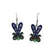 Boucles d'oreilles paon en argent - vue V1