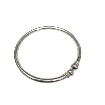 Bracelet argent jonc rigide arrondi
