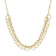 Collier Argent Doré Cercles Multiples