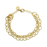 Bracelet Argent Doré Cercles Multiples