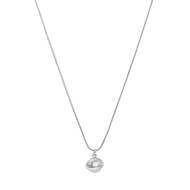Collier Argent Pendentif Boule Avec Oxyde De Zirconium