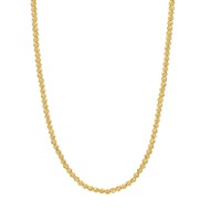 Collier Argent Doré Boules Effet Diamanté