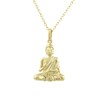 Collier Bouddha Symbole de paix et de bonheur Plaqué OR 750 3 microns - vue V1