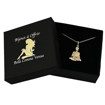 Collier Bouddha Symbole de paix et de bonheur Plaqué OR 750 3 microns