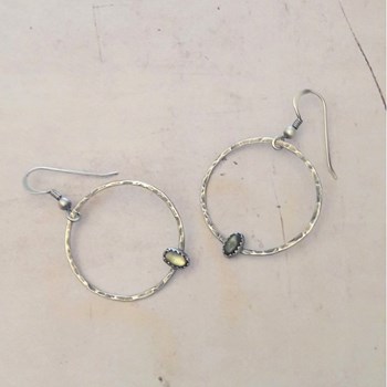 Créoles Axé Nacre Argent 925