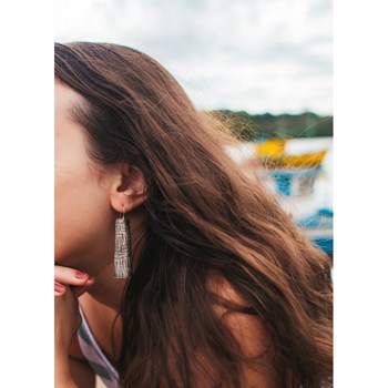 Boucles d'Oreilles Ethniques Tucum Argent 925