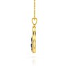 Collier Pendentif Or Jaune 750Saphir et Diamants Chaine Or incluse 2.096grs - vue V3