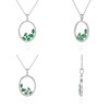 Pendentif Or Blanc 750 & Emeraude | Diamants & Chaine Incluse - Aden - vue V2