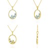 Pendentif Or Blanc 750 & Aigue-Marine | Diamants & Chaine Incluse - Aden - vue V2