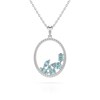 Pendentif Or Jaune 750 & Aigue-Marine | Diamants & Chaine Incluse - Aden - vue V1