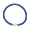 Bracelet acier avec cuir bleu - vue V1