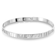 Jonc argent 925 Zèbre