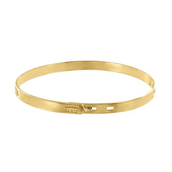 Jonc plaqué or jaune Bulles