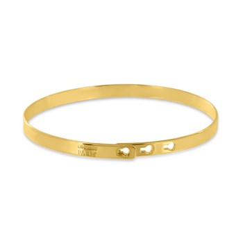 Jonc plaqué or jaune Lisse