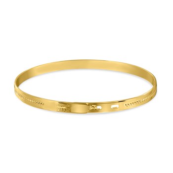 Jonc plaqué or jaune Perlé