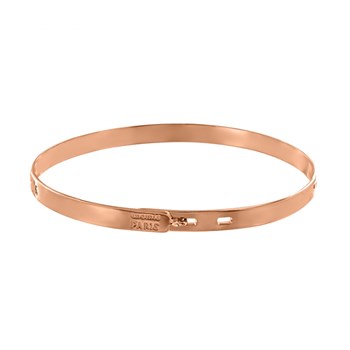 Jonc plaqué or rose Bulles