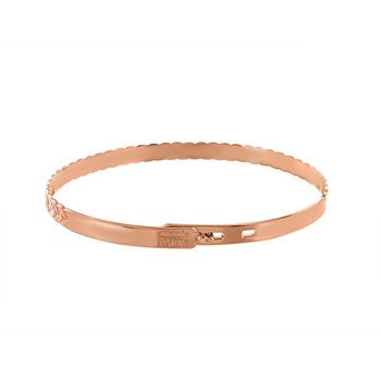 Jonc plaqué or rose Motif Tressé