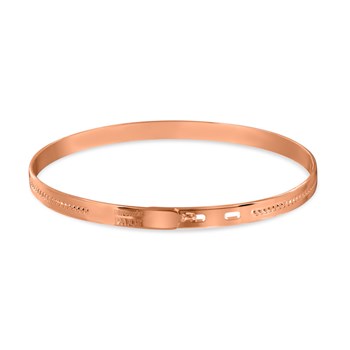 Jonc plaqué or rose Perlé