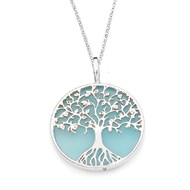 Collier Arbre Adam & Eve Calcedoine