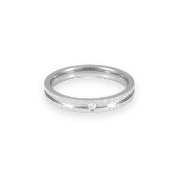 Bague en argent 925 rhodié avec oxyde de zirconium