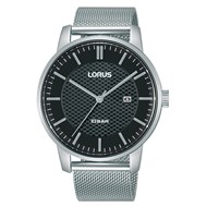 Montre Lorus acier maille milanaise cadran noir