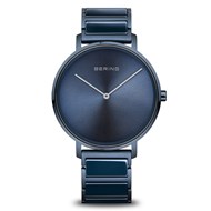 Montre femme Bering Slim céramique bleu