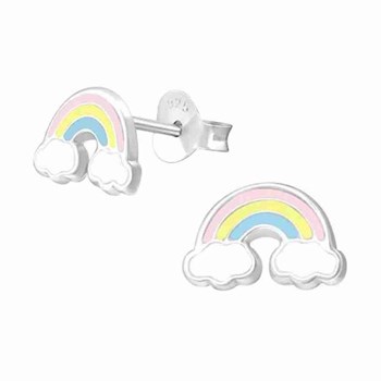 925 zilveren regenboog oorbel