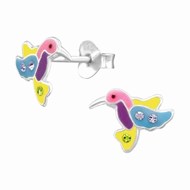 Boucle d'oreille colibri en argent 925