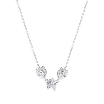 Collier en argent 925 rhodié avec oxydes de zirconium