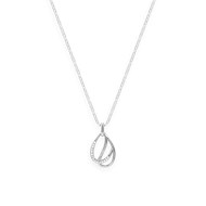 Collier en argent 925 rhodié avec oxydes de zirconium