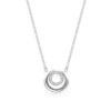 Collier en argent 925 rhodié avec oxydes de zirconium - vue V1