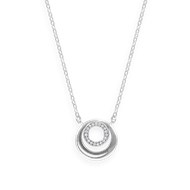 Collier en argent 925 rhodié avec oxydes de zirconium