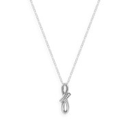 Collier en argent 925 rhodié avec oxydes de zirconium