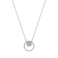 Collier en argent 925 rhodié avec oxydes de zirconium