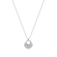 Collier en argent 925 rhodié avec oxydes de zirconium