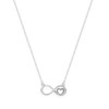 Collier infini et coeur en argent 925 rhodié avec oxydes de zirconium - vue V1