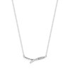 Collier en argent 925 rhodié avec oxydes de zirconium - vue V1