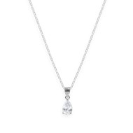 Collier en argent 925 rhodié avec oxyde de zirconium