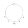 Bracelet en argent 925 rhodié avec oxyde de zirconium - vue V1
