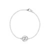 Bracelet en argent 925 rhodié avec oxydes de zirconium - vue V1