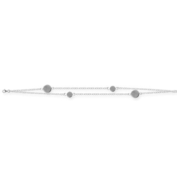 Rhodium-plated 925 silver bracelet