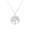 Collier Argent 925/000 Rhodié - Arbre de Vie Serti de Zirconiums - vue V1