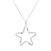 Collier Argent 925/000 Rhodié - Etoile Pavée de Zirconiums - vue V1