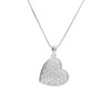 Collier Argent 925/000 Rhodié - Coeur Pavé de Zirconiums - vue V1