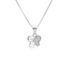 Collier Argent 925/000 Rhodié - Papillon Pavé de Zirconiums - vue V1