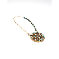 Collier big flower multico turquoise