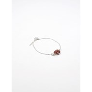 Bracelet argent pierres quartz fraise