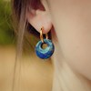 Boucles d'oreilles Blima en pierres Lapis-lazuli - vue V2