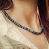Collier, bracelet et boucles d'oreilles Blima en pierres Lapis-lazuli - vue V3