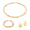 Collier, bracelet et boucles d'oreilles Blima en pierres Jade jaune - vue V1